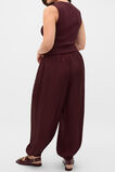 Textured Satin Harem Pant  Plum Red  hi-res