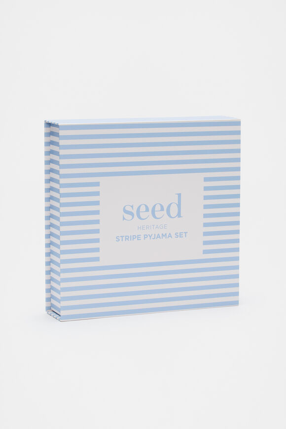 Stripe Pointelle Pyjama  Ocean  hi-res