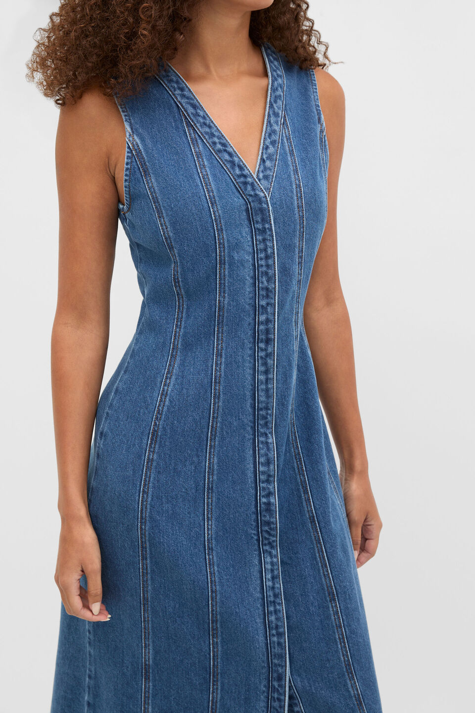 Denim Aline Midi Dress  Heritage Wash