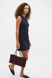 Scallop Crepe Knit Mini Dress  Twilight Blue  hi-res