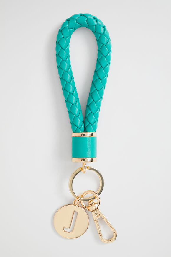 Braided Initial Keyring  J  hi-res