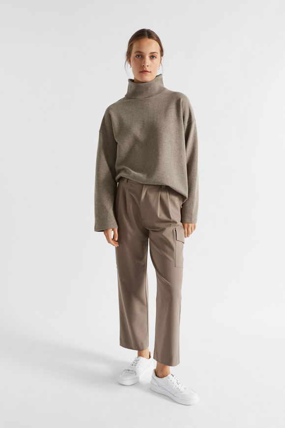 Roll Neck Terry Sweat  Hazel Marle  hi-res