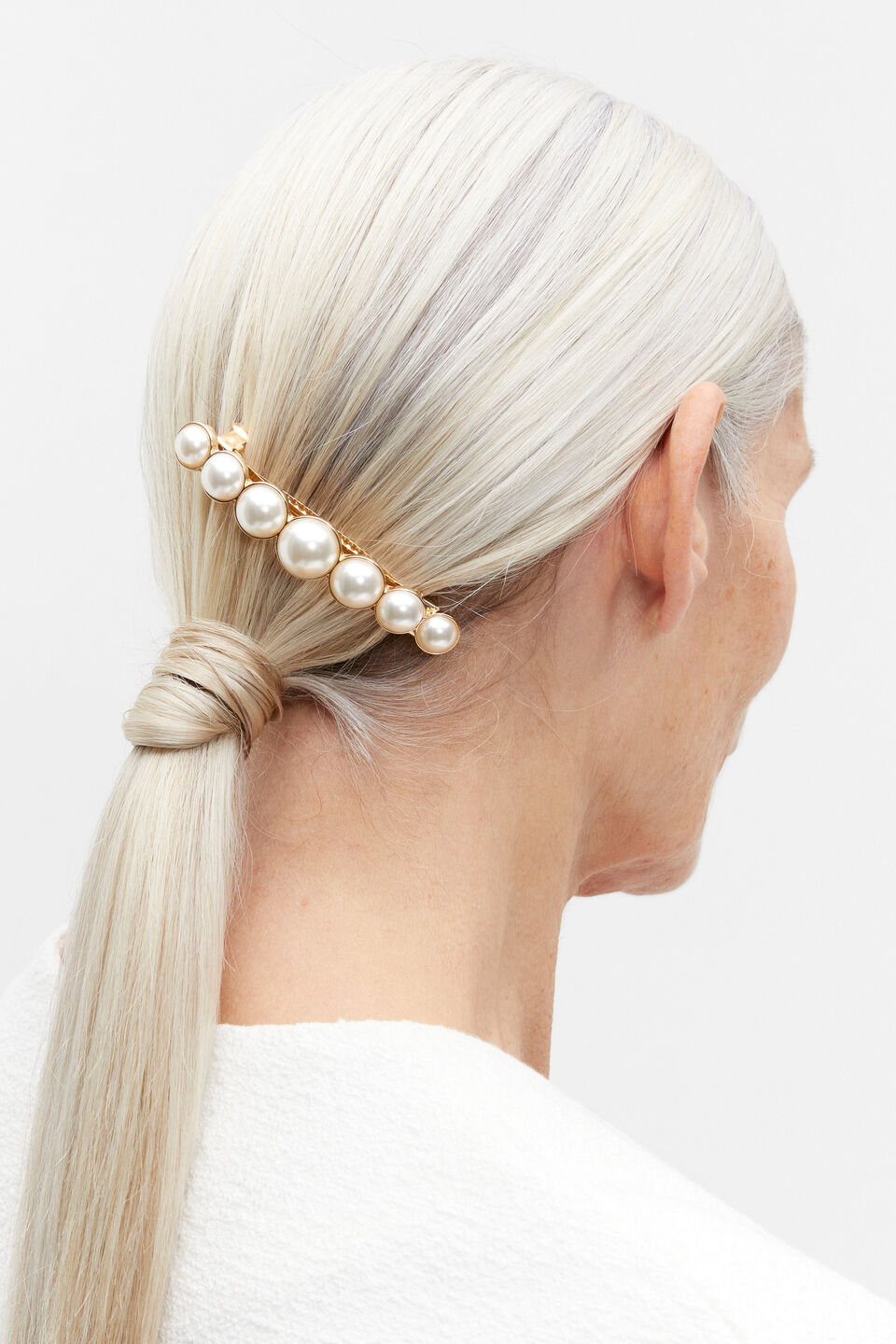 Orbs Barrette  Pearl