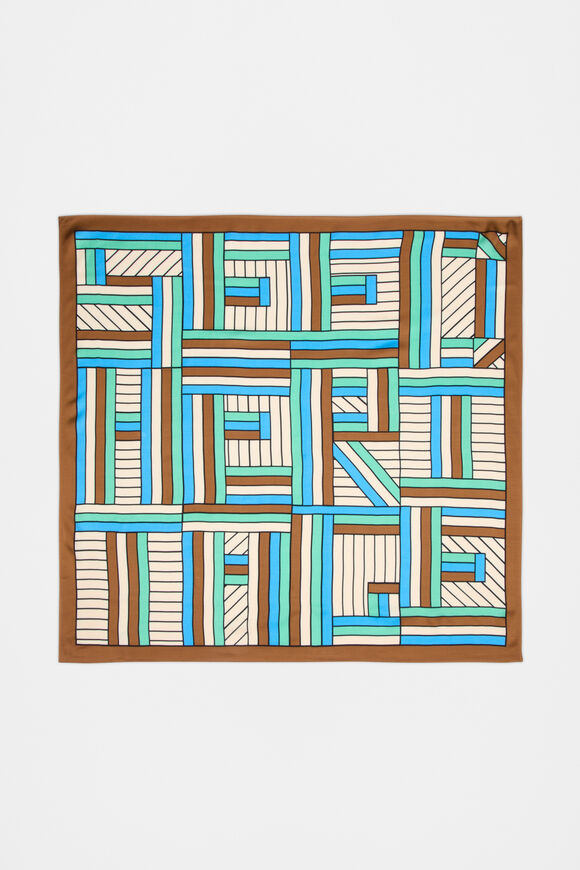 Logo Print Scarf  Deep Emerald  hi-res