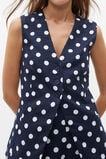 Linen Spot Vest  Midnight Sky Spot  hi-res