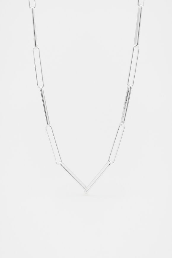 Long Link Necklace  Silver  hi-res