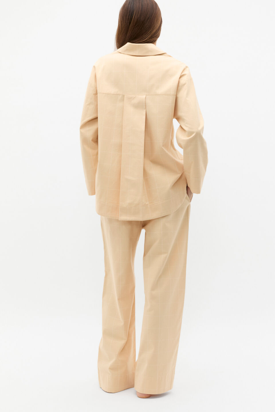 Flannelette Shirt and Pant PJ Set  Marzipan