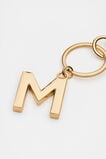 Gold Initials Keyring  M  hi-res
