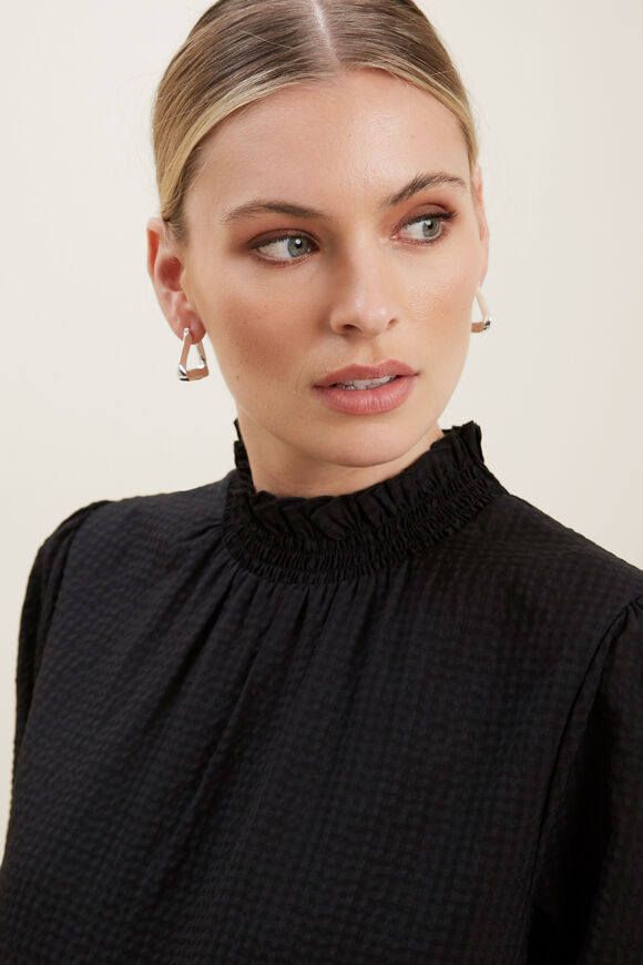 Twisted Triangle Hoop  Silver  hi-res