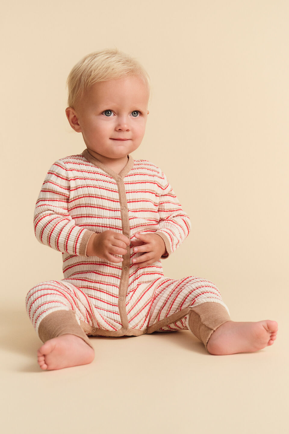 Stripe Knit Jumpsuit  Multi