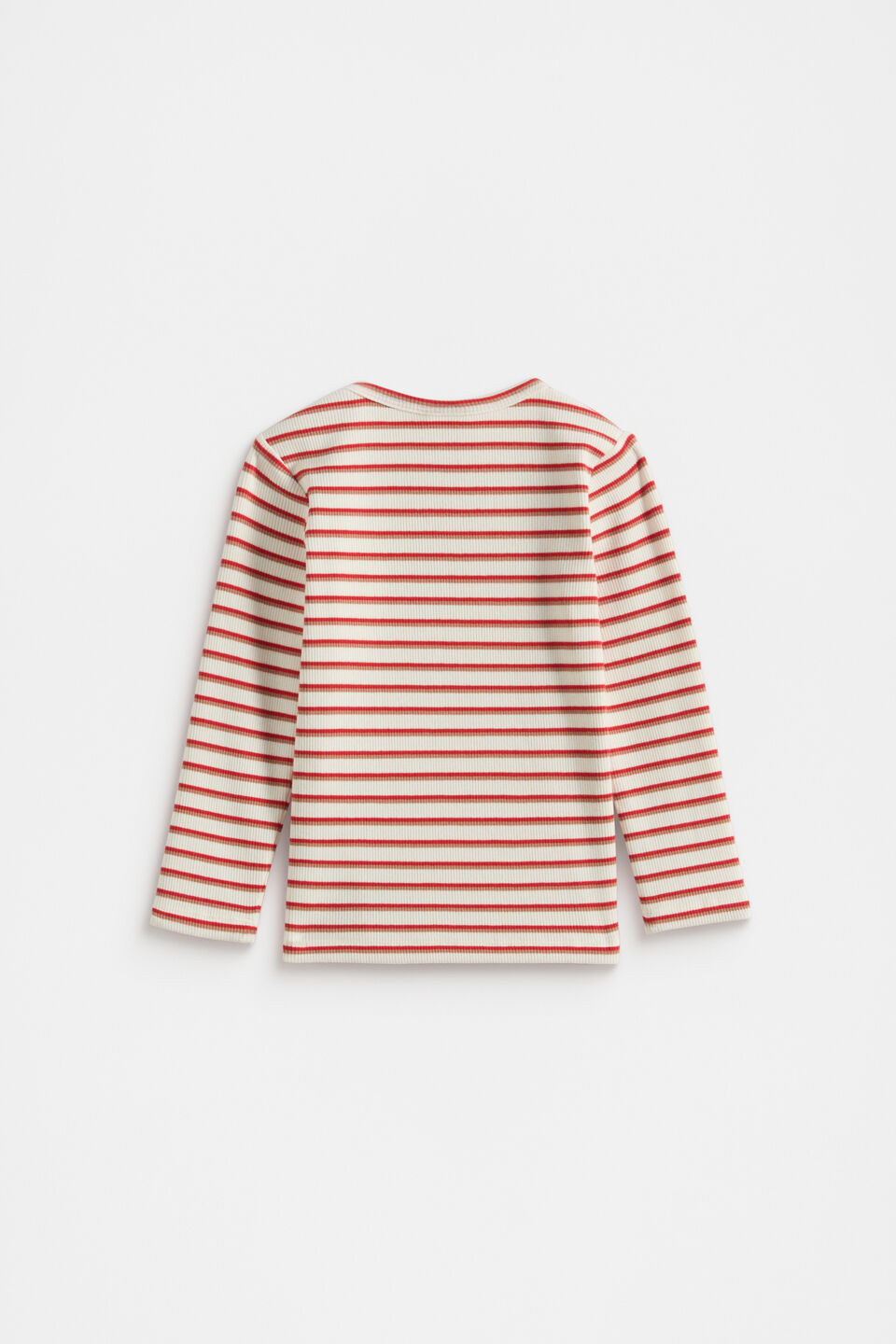 Stripe Rib Tee  Chilli Red