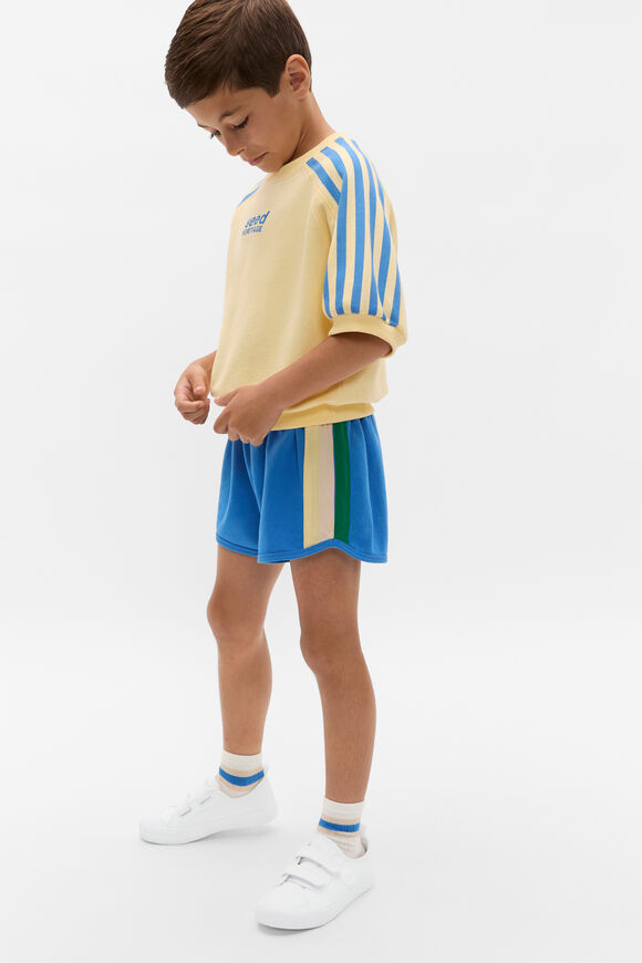 Stripe Logo Track Tee  Pale Banana  hi-res