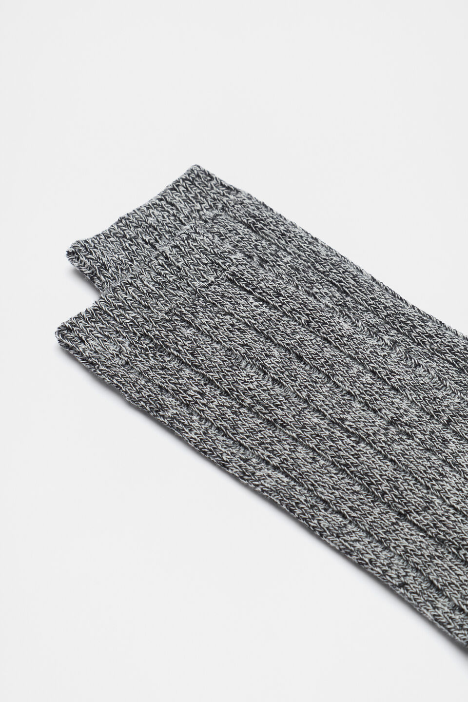 Marled Boot Sock  Black Twist