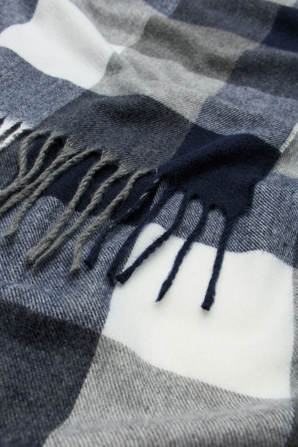 Check Scarf  Twilight Blue