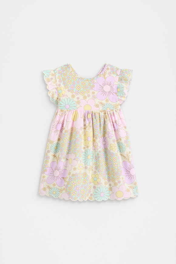 Floral Button Dress  Vintage Cream  hi-res