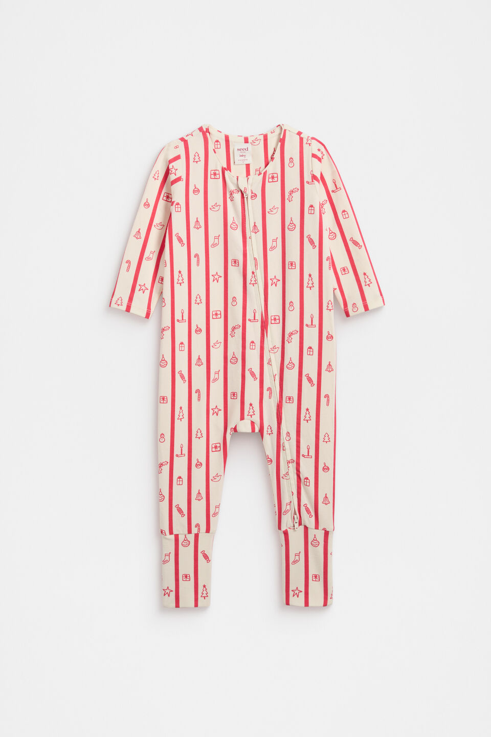 Christmas Zipsuit  Vintage Cream