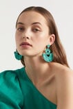 Double Raffia Earring  Deep Teal  hi-res