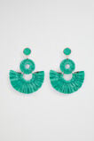 Double Raffia Earring  Deep Teal  hi-res