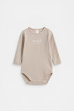 Core Rib Logo Bodysuit  Sand Stripe  hi-res