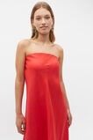 Core Linen Strapless Maxi Dress  Strawberry Red  hi-res