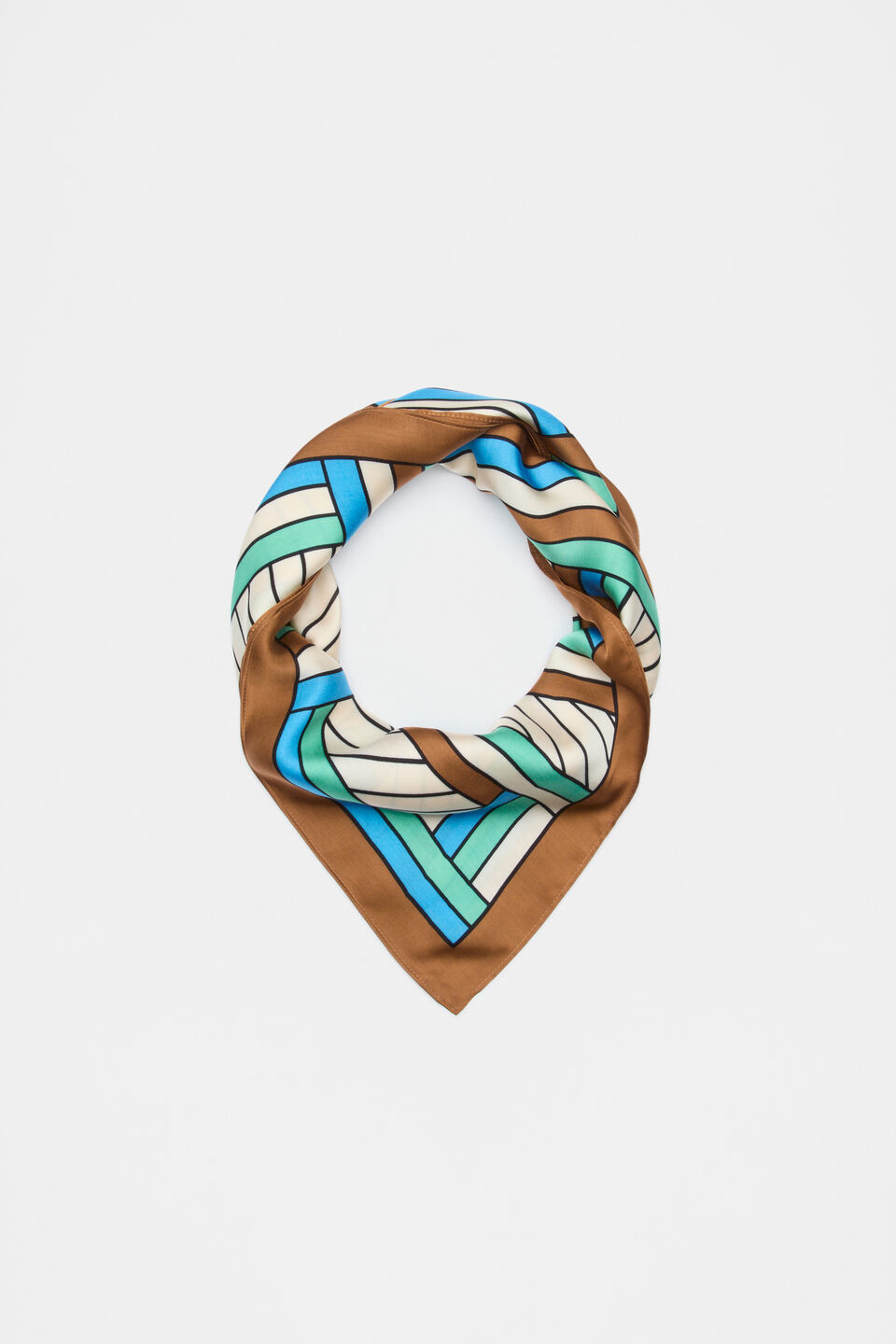 Logo Print Scarf  Deep Emerald