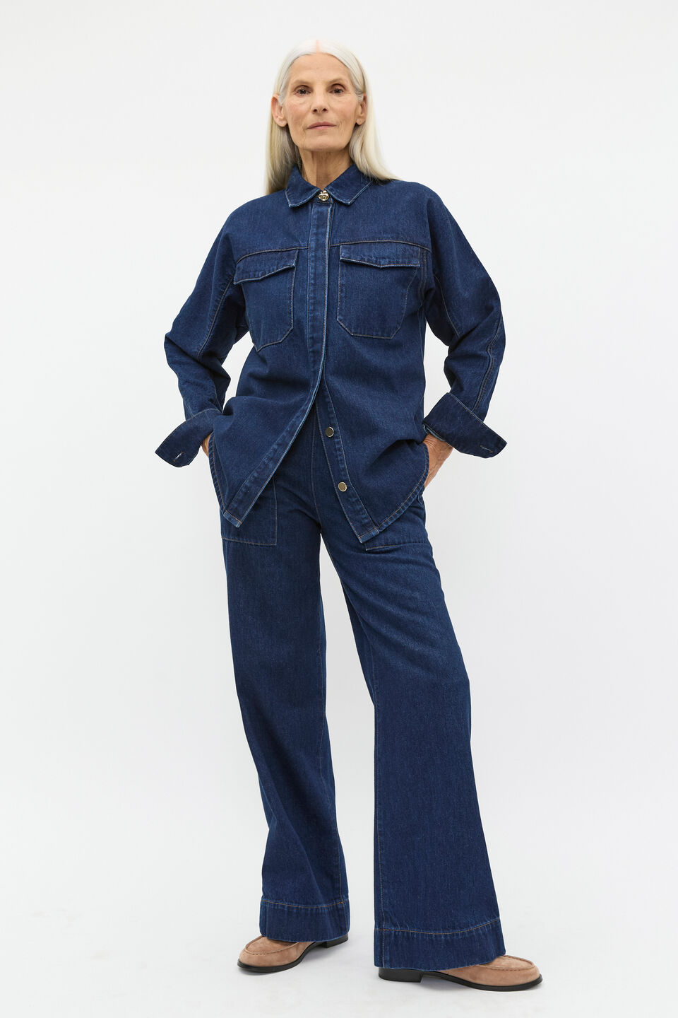 Denim Yoke Detail Shirt  Twilight Blue Wash