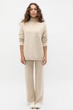 Fleck Mock Neck Slouch Knit  Latte Fleck  hi-res