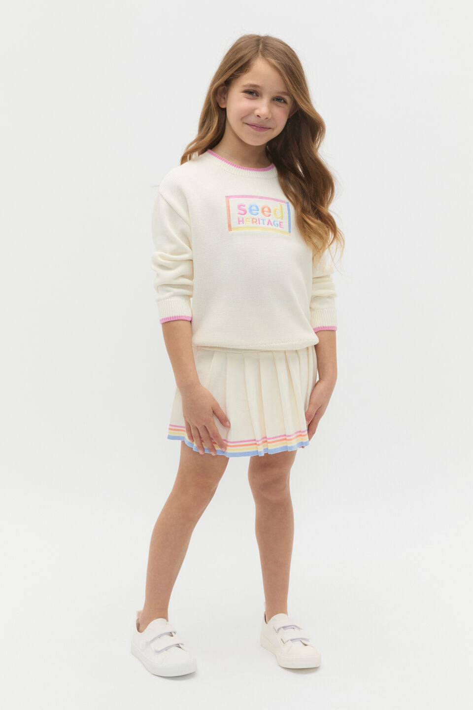 Pleat Knit Skirt  Canvas