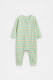 Stripe Logo Zipsuit  Mint  hi-res