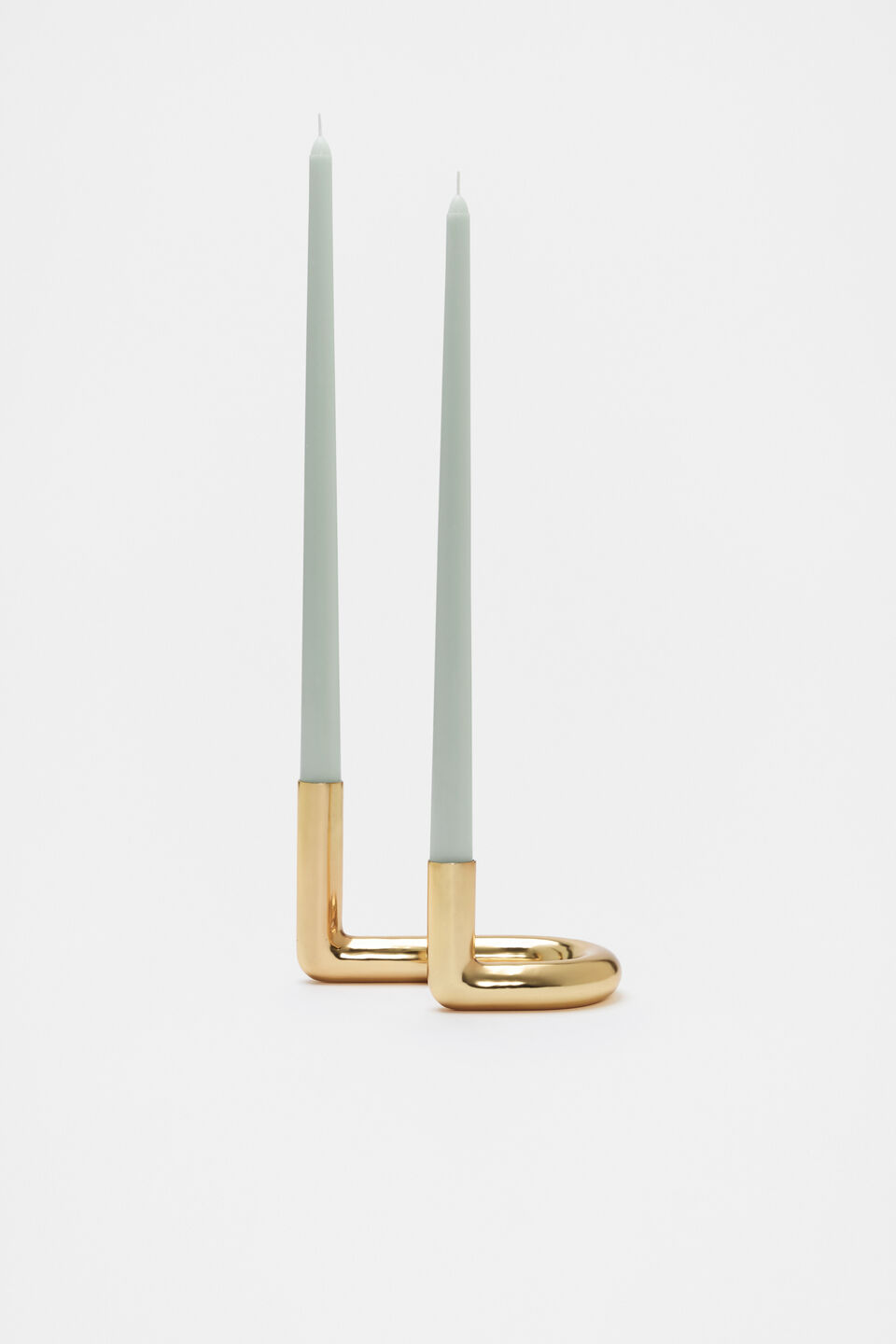 Tall Taper Candle Set of 2  Mist