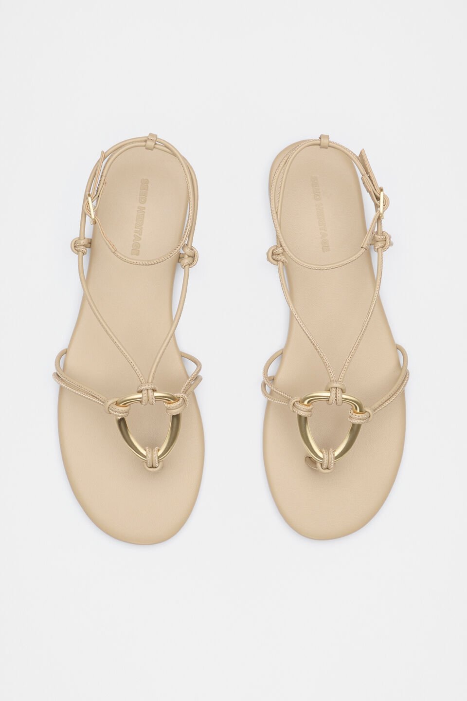 Etta Ring Detail Sandal  Iced Latte
