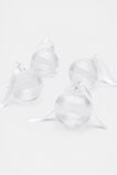 Glass Bauble Pack of 4  Clear  hi-res
