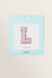 Made By Me Glitter Initial Patch  L  hi-res