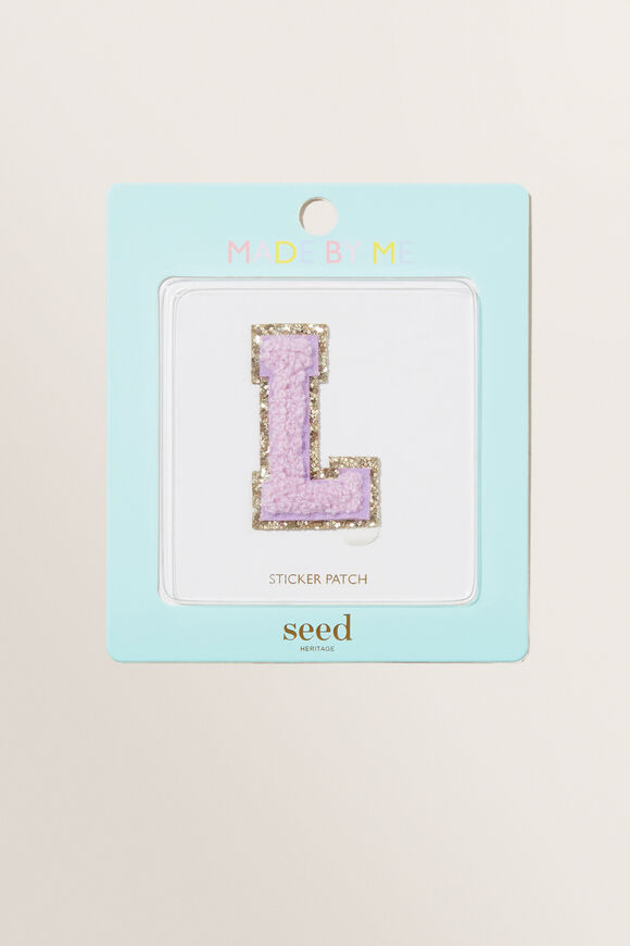 Made By Me Glitter Initial Patch  L  hi-res
