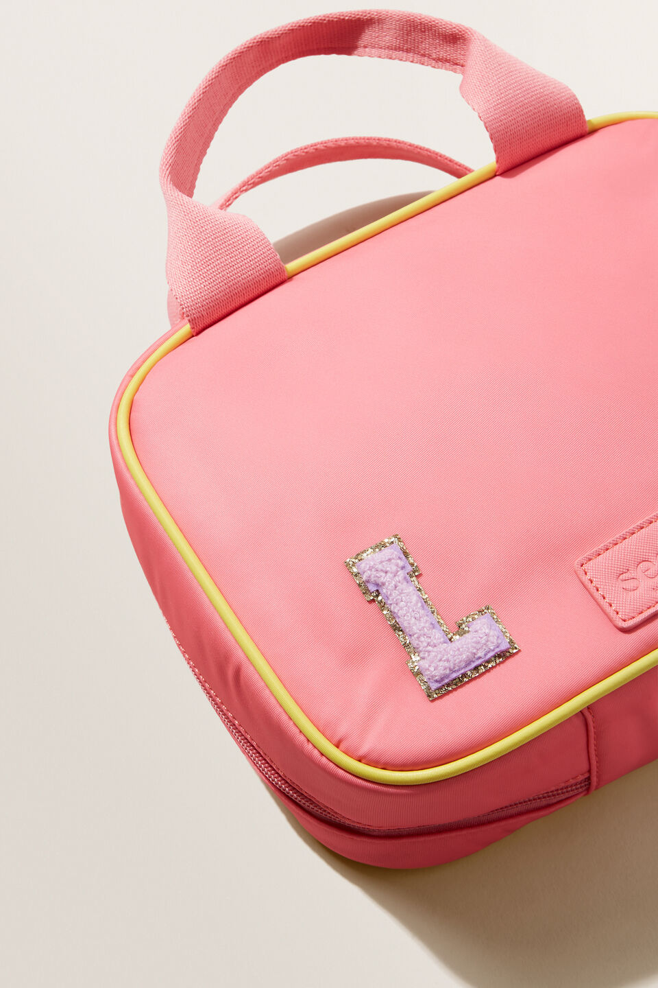 Made By Me Glitter Initial Patch  L