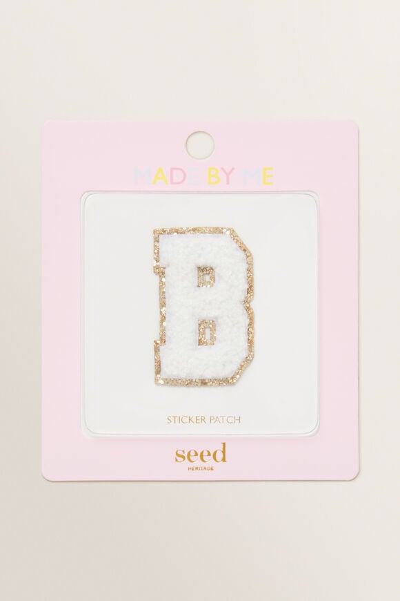 Made By Me Glitter Initial Patch  B  hi-res