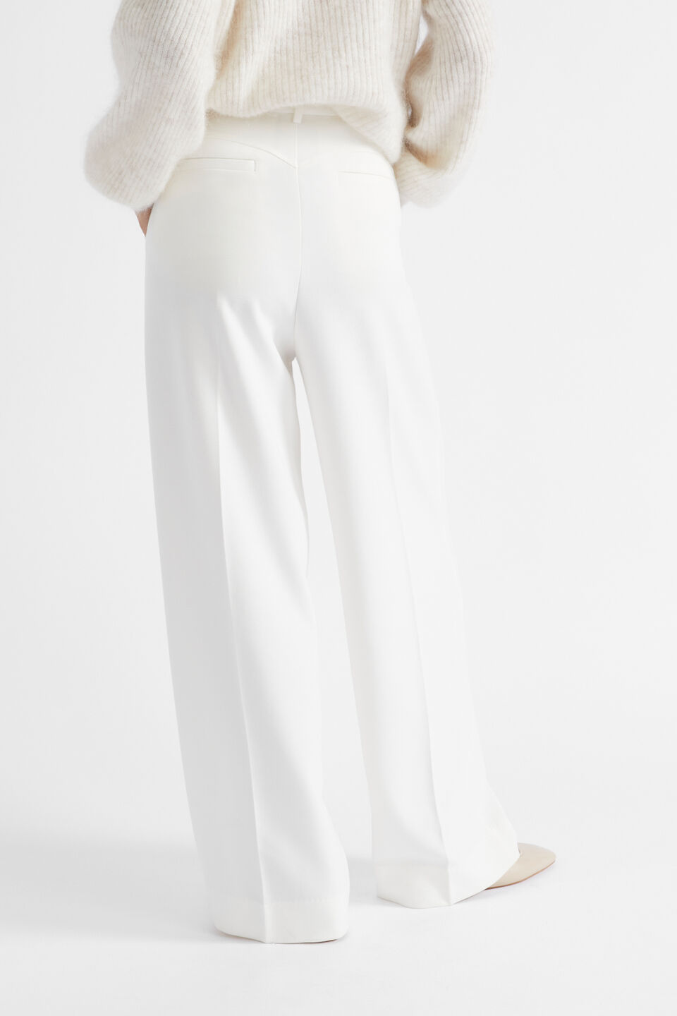 Straight Leg Tailored Pant  Cloud Cream