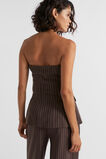 Tailored Longline Bodice  Dark Espresso Pinstripe  hi-res