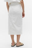Denim Midi Pintuck Skirt  Cloud Cream  hi-res
