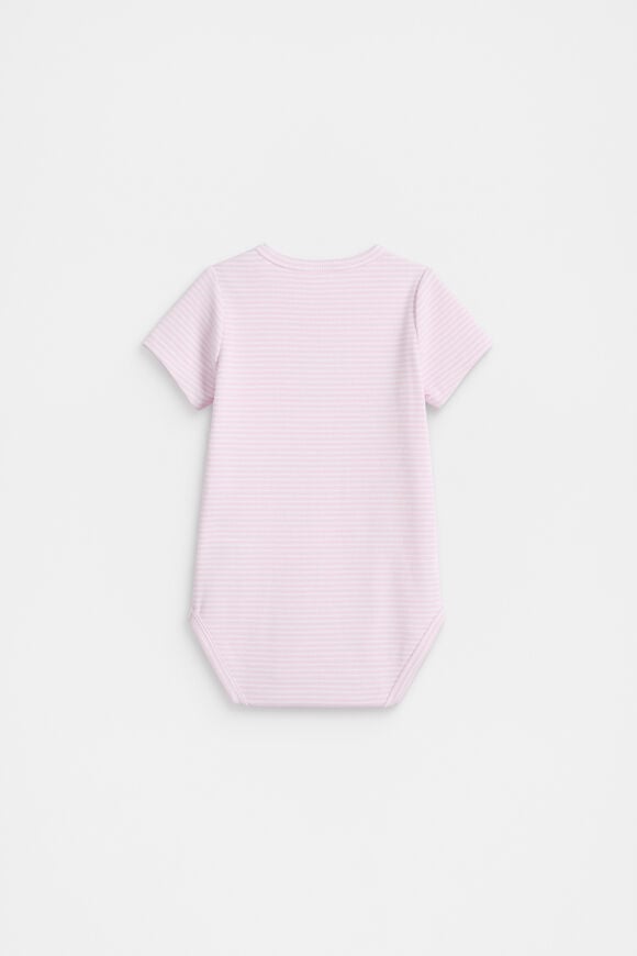 Core Rib Logo Bodysuit  Posie Stripe  hi-res