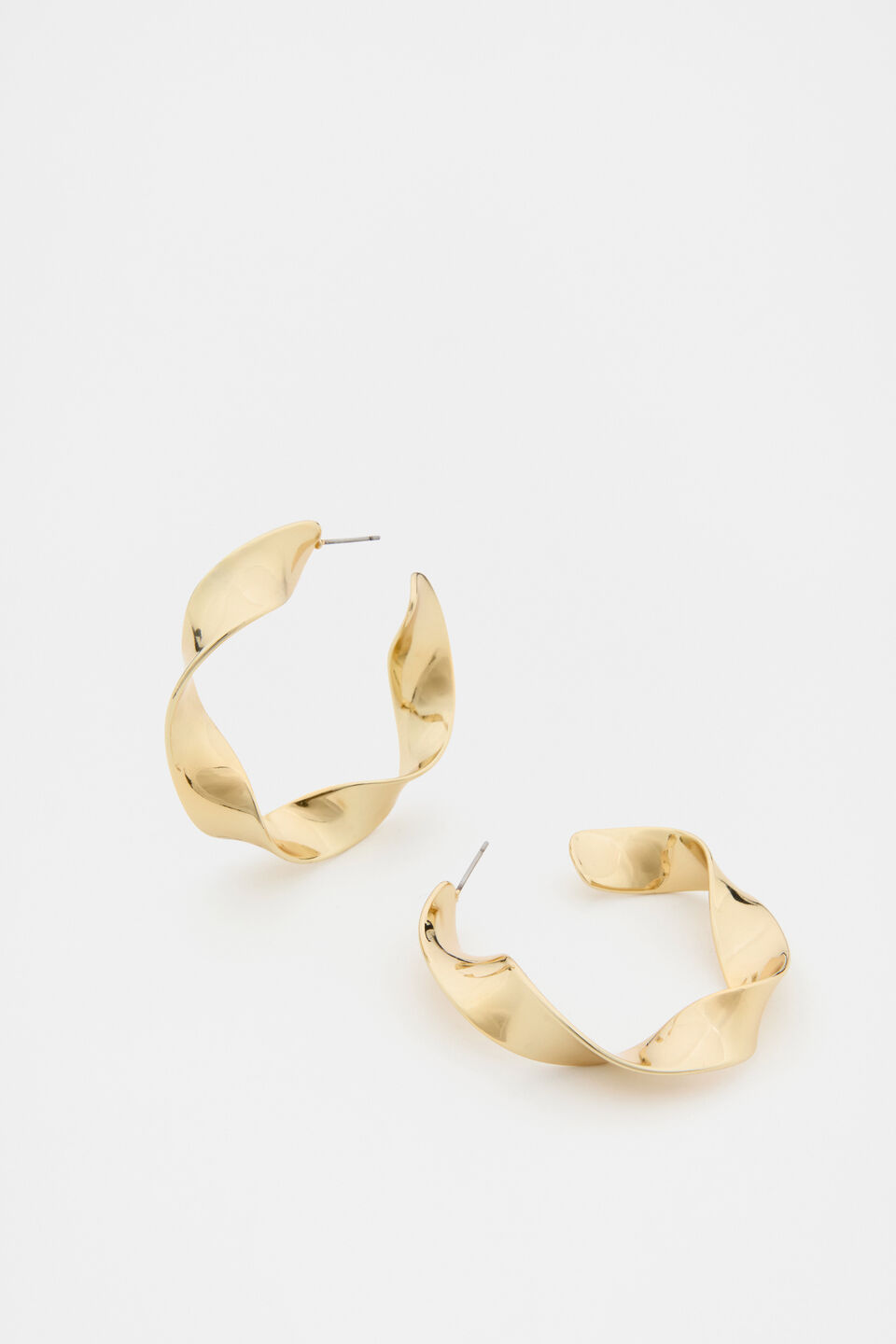 Large Twist Hoop  Gold
