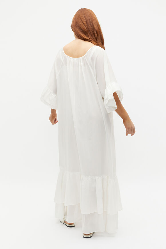 Voile Ruffle Midi Dress  Cloud Cream  hi-res