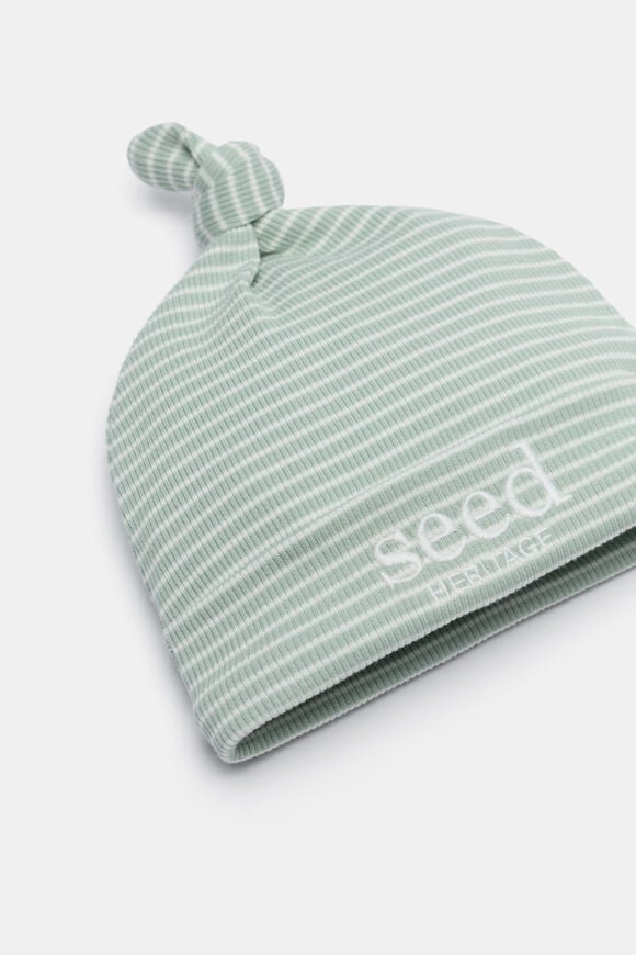 Core Rib Logo Hat  Sage Stripe  hi-res