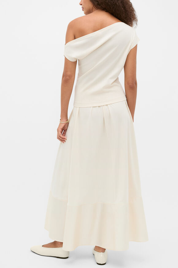 Jersey Drape Top  Coconut Cream  hi-res