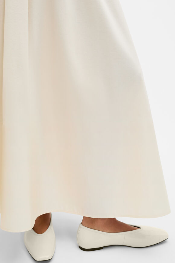 Jersey Spliced Midi Skirt  Coconut Cream  hi-res