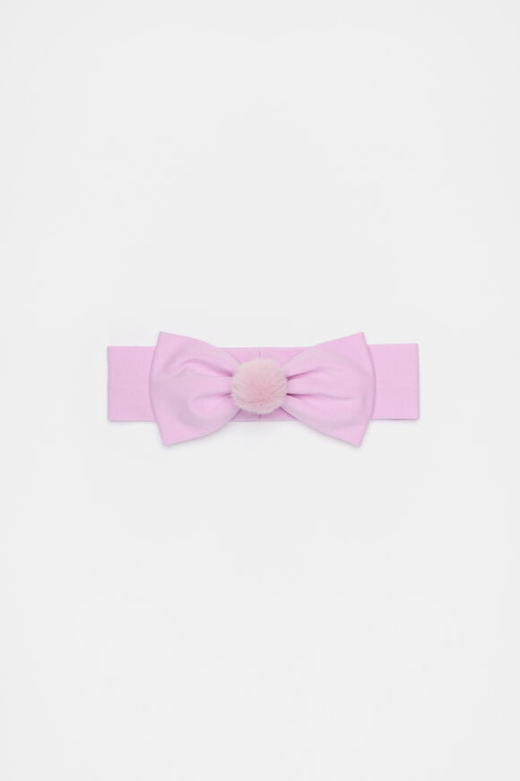 Pom Pom Soft Knit Headband  Fairy Floss  hi-res