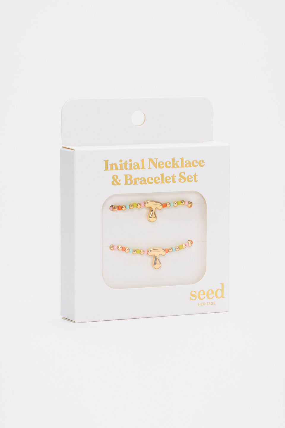Initial Necklace And Bracelet Set  T