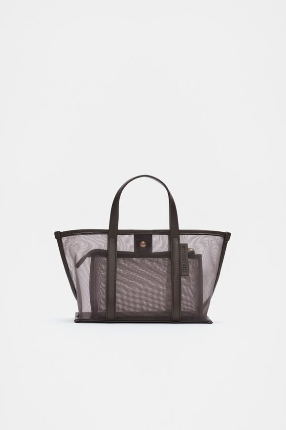 Mesh Mini Tote  Chocolate  hi-res