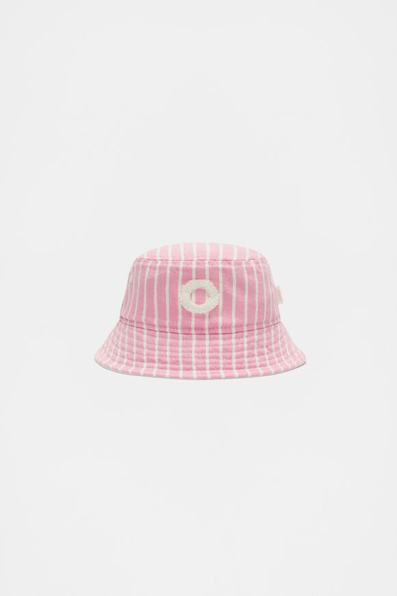 Initial Stripe Sun Hat  O  hi-res