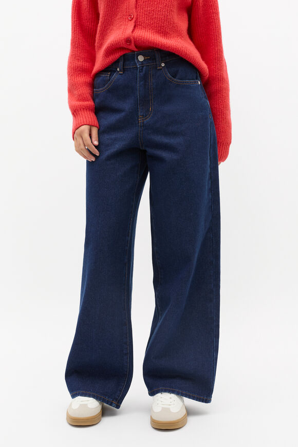 Essential Wide Leg Jean  Rinse Wash  hi-res